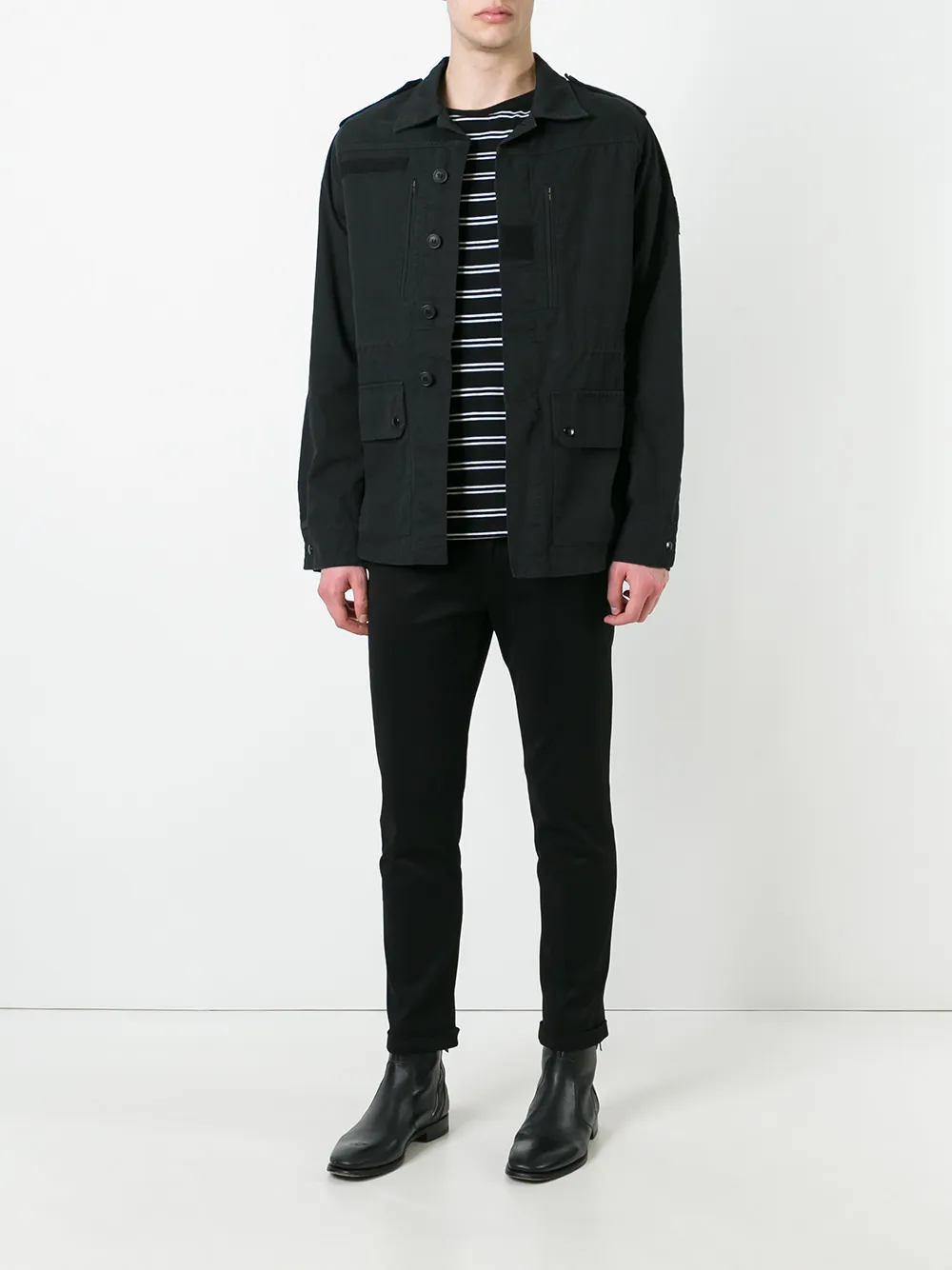 Saint Laurent jasje met pocketoverhemd - Zwart