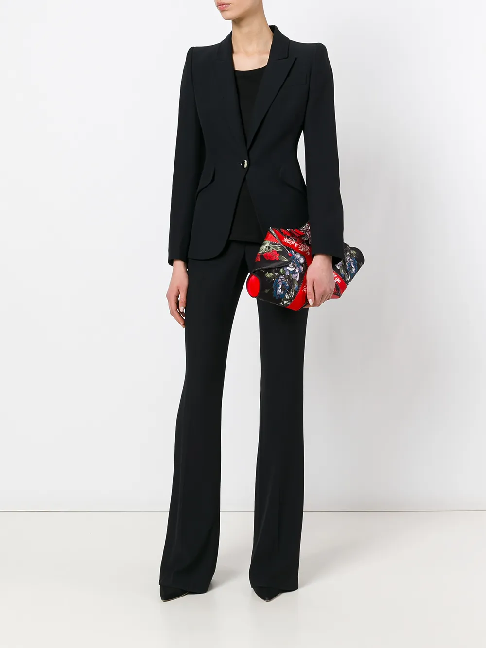 Alexander McQueen printed De Manta clutch - Rood