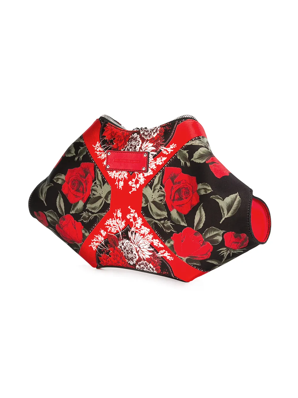 Alexander McQueen printed De Manta clutch Rood