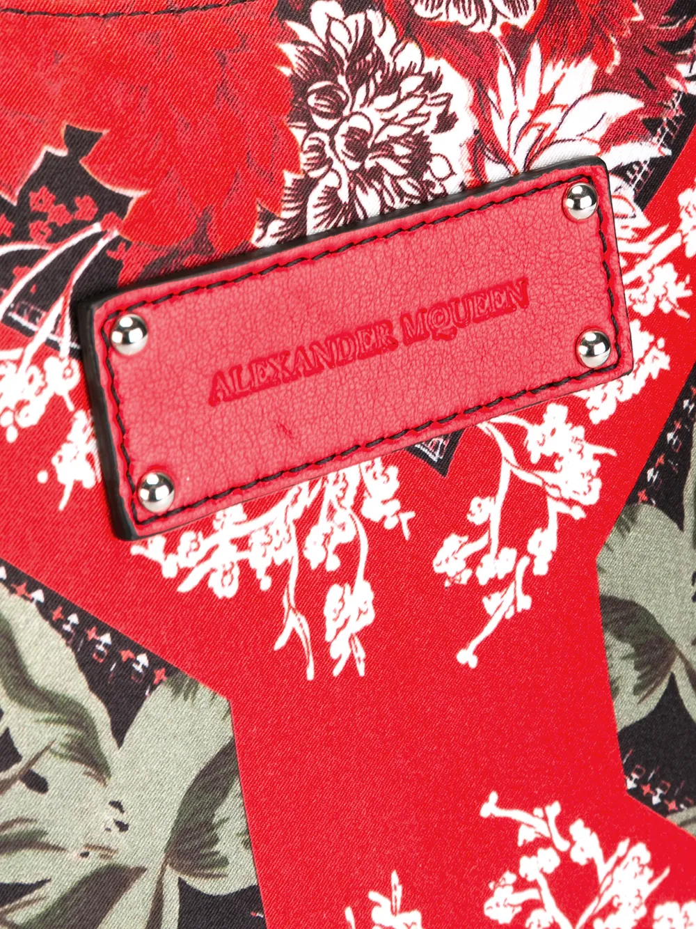Alexander McQueen printed De Manta clutch Rood