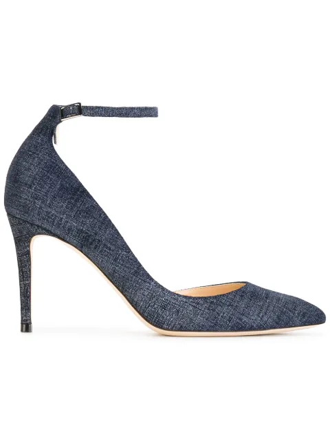 Jimmy Choo Lucy 85 Denim Pumps - Farfetch