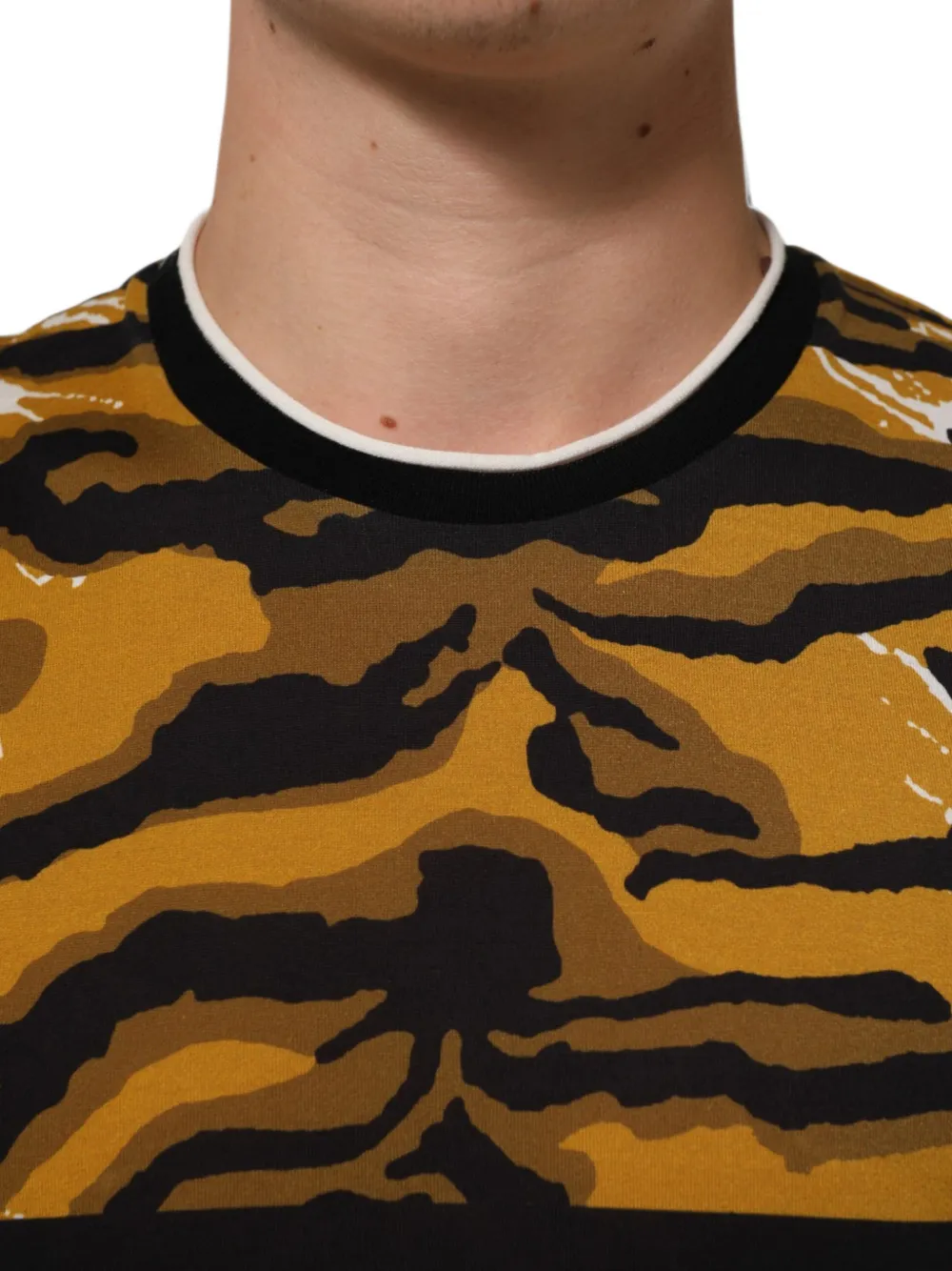 Dolce & Gabbana T-shirt met print en ronde hals Veelkleurig