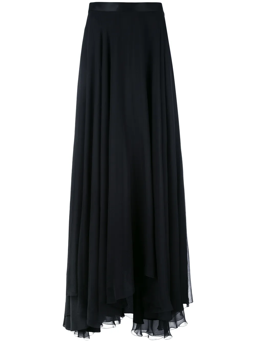 Lanvin pleated draped skirt - Nero