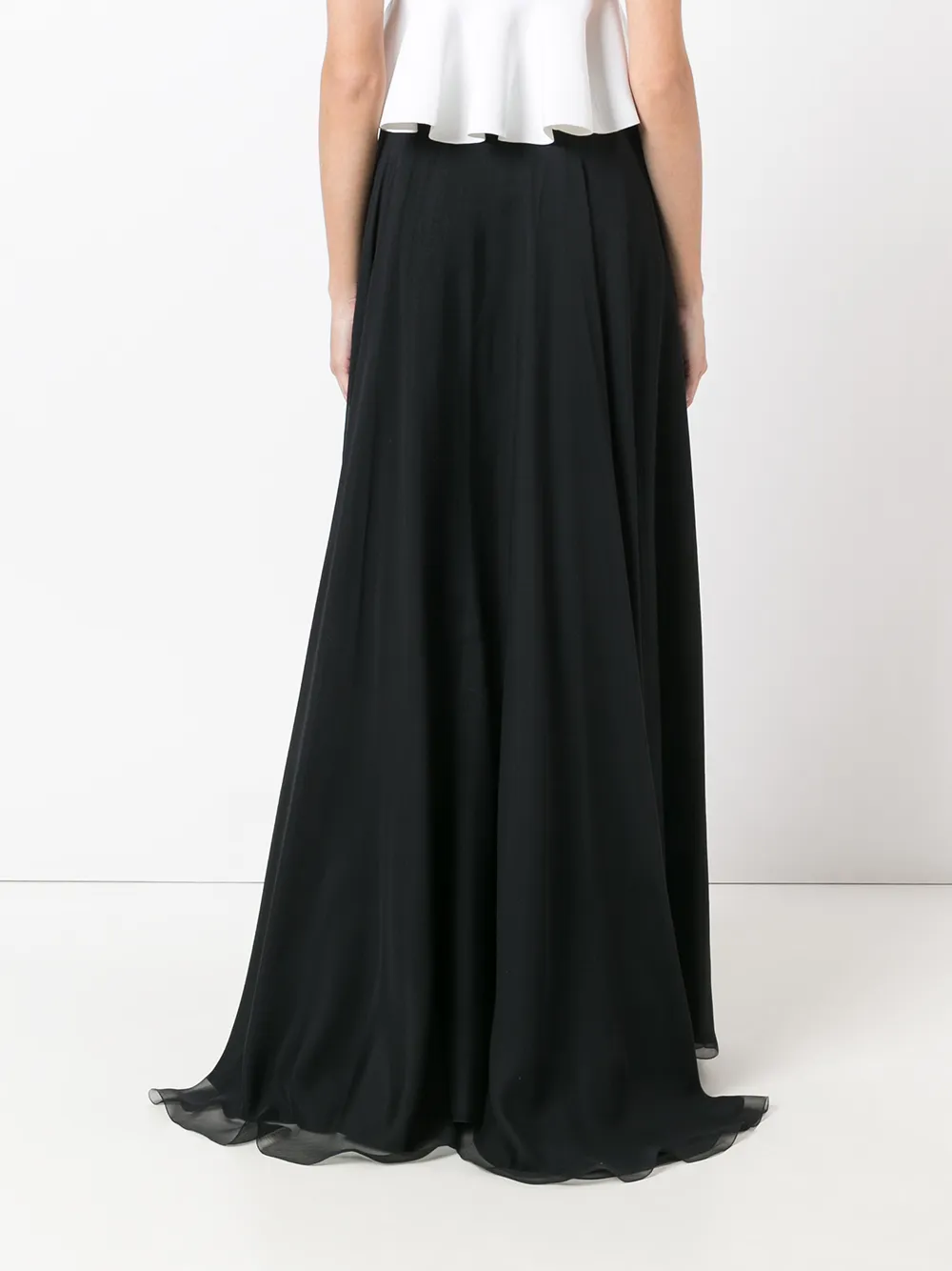 Lanvin Pleated Draped Skirt in Black, view 4