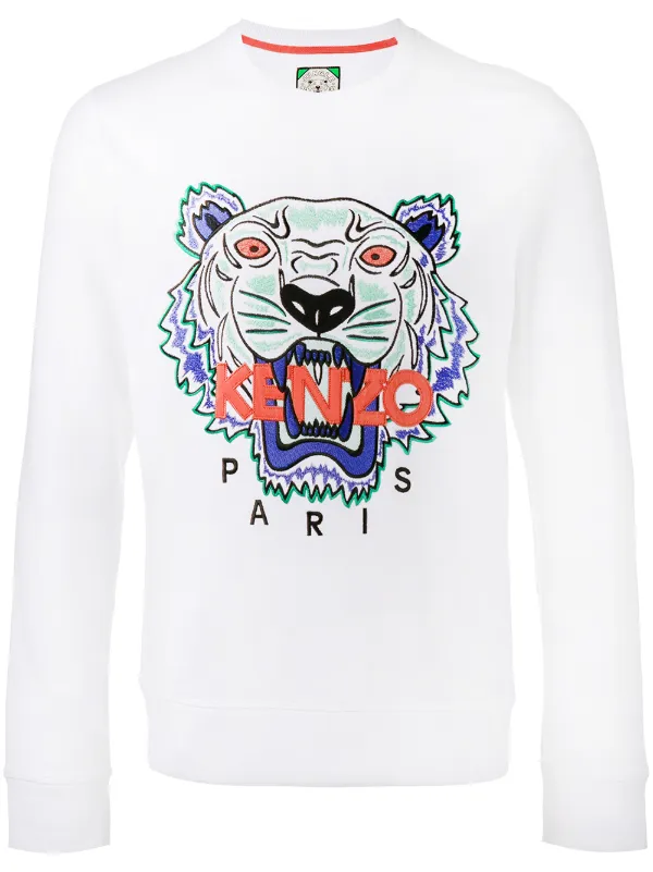 kenzo white tiger sweatshirt