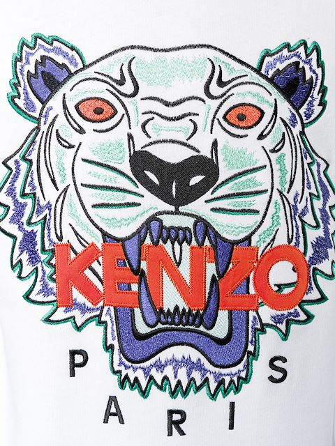 Shop White Kenzo White Tiger Sweatshirt With Express Delivery Farfetch