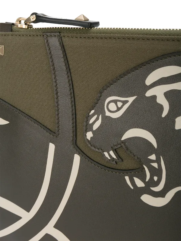 Valentino Garavani パンサークラッチバッグ | グリーン | FARFETCH JP