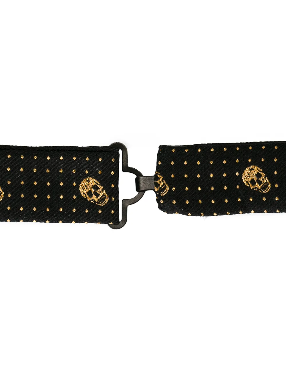  Alexander Mcqueen Krawatte Mit Punkte Totenkopfmuster   Schwarz 