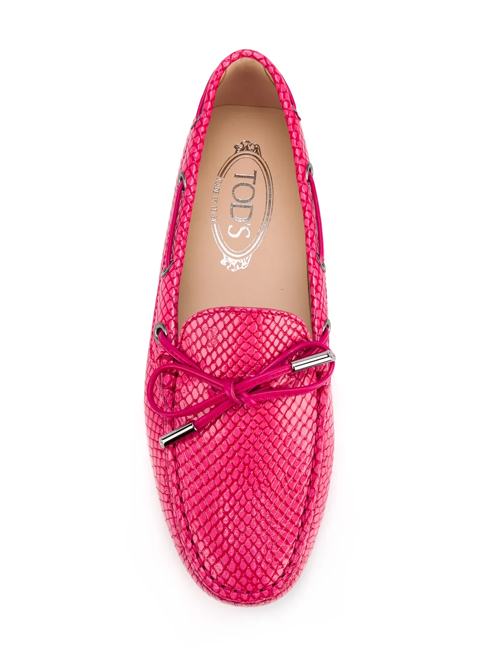 Tod's ribbon tie loafers Roze
