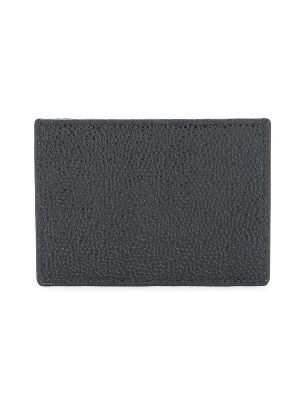 Shop Thom Browne Pebbled Leather Cardholder In Black