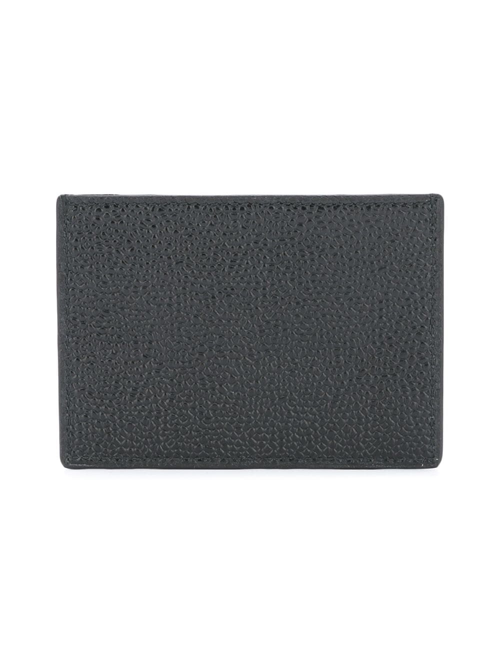 Thom Browne Credit Card Holder In Black Pebble Grain - Zwart