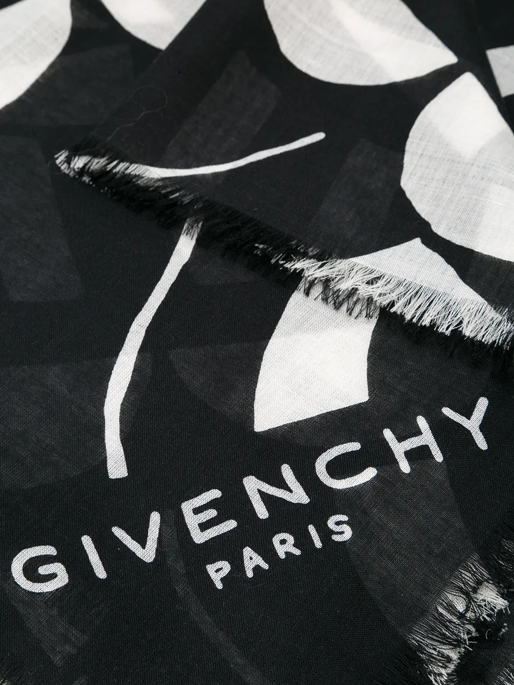  Givenchy Geometric Pattern Scarf - Nero 