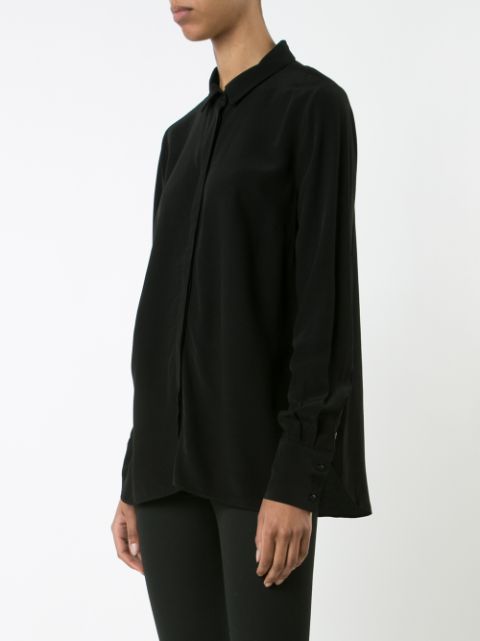 black draped shirt