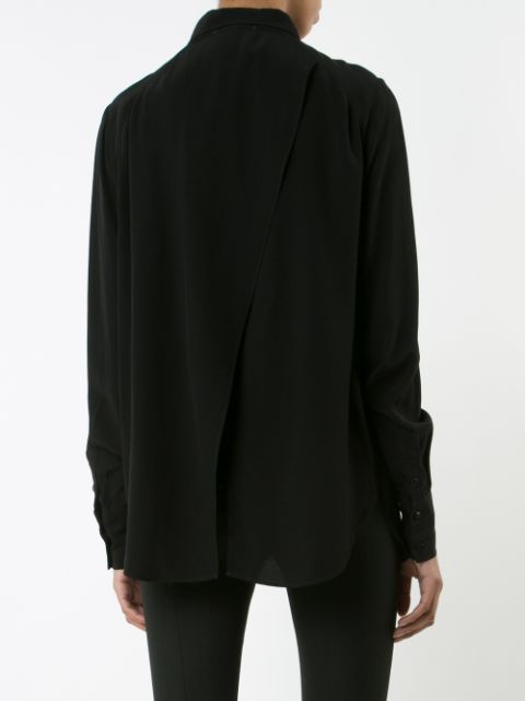 black draped shirt