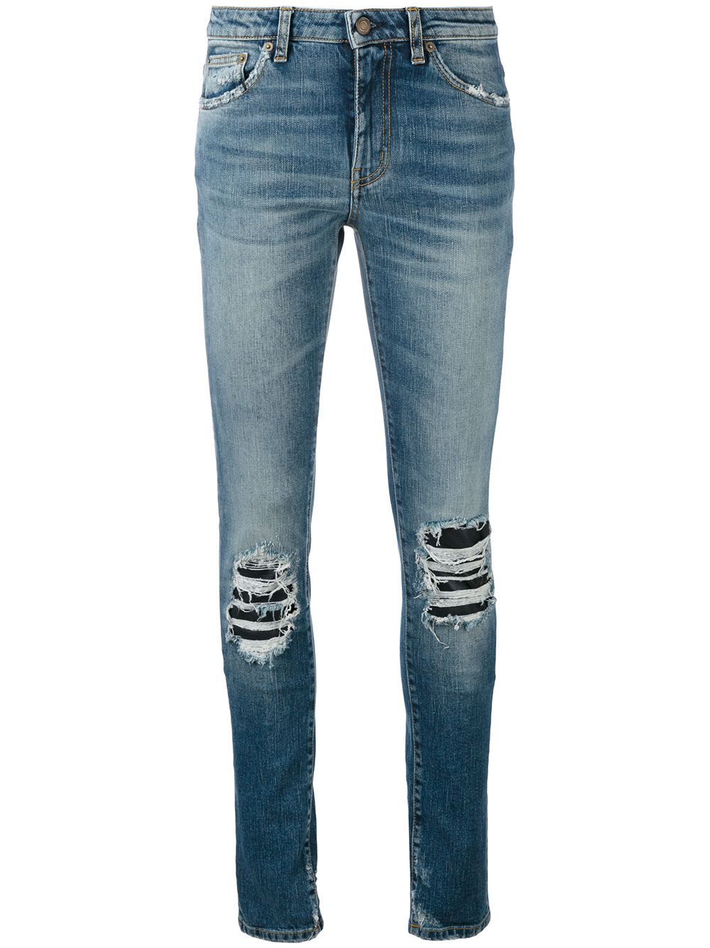 фото Saint laurent джинсы с рваными деталями