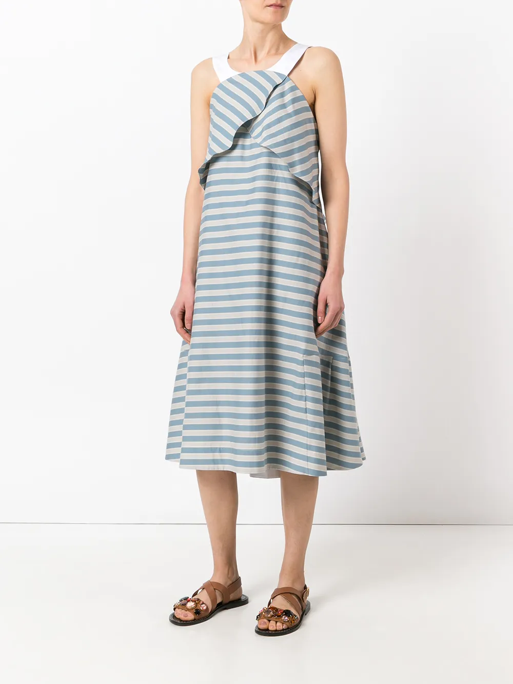Jil Sander Navy Striped Dress - Farfetch