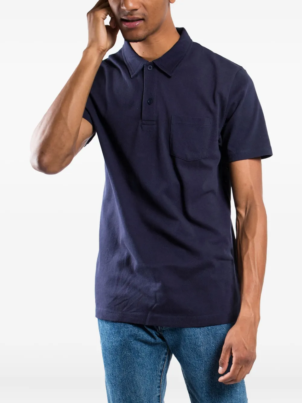 Sunspel Riviera poloshirt Blauw
