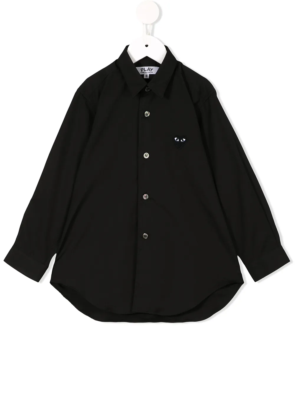 Comme Des Garçons Play Kids embroidered logo shirt | Black | Image 1
