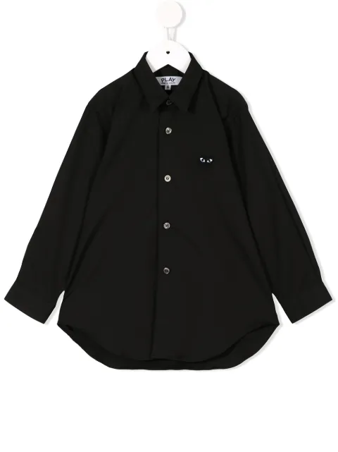 Comme Des Garçons Play Kids embroidered logo shirt 
