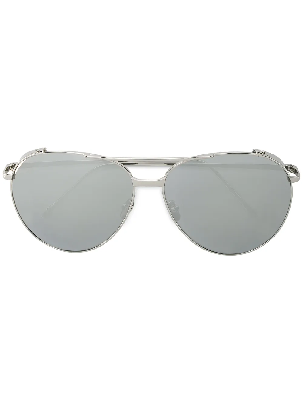 Linda Farrow Witgoud 425 C2 Aviator zonnebril Metallic