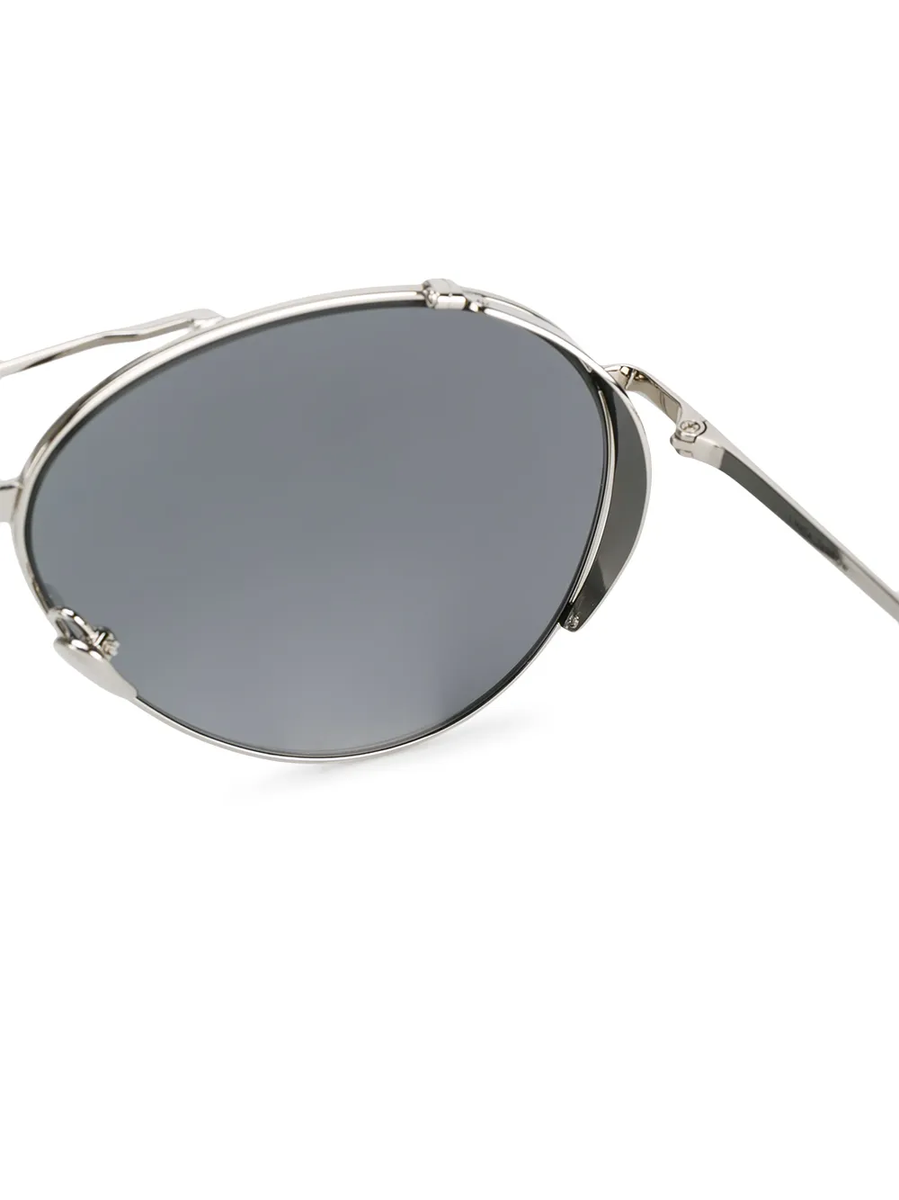 Linda Farrow Witgoud 425 C2 Aviator zonnebril Metallic
