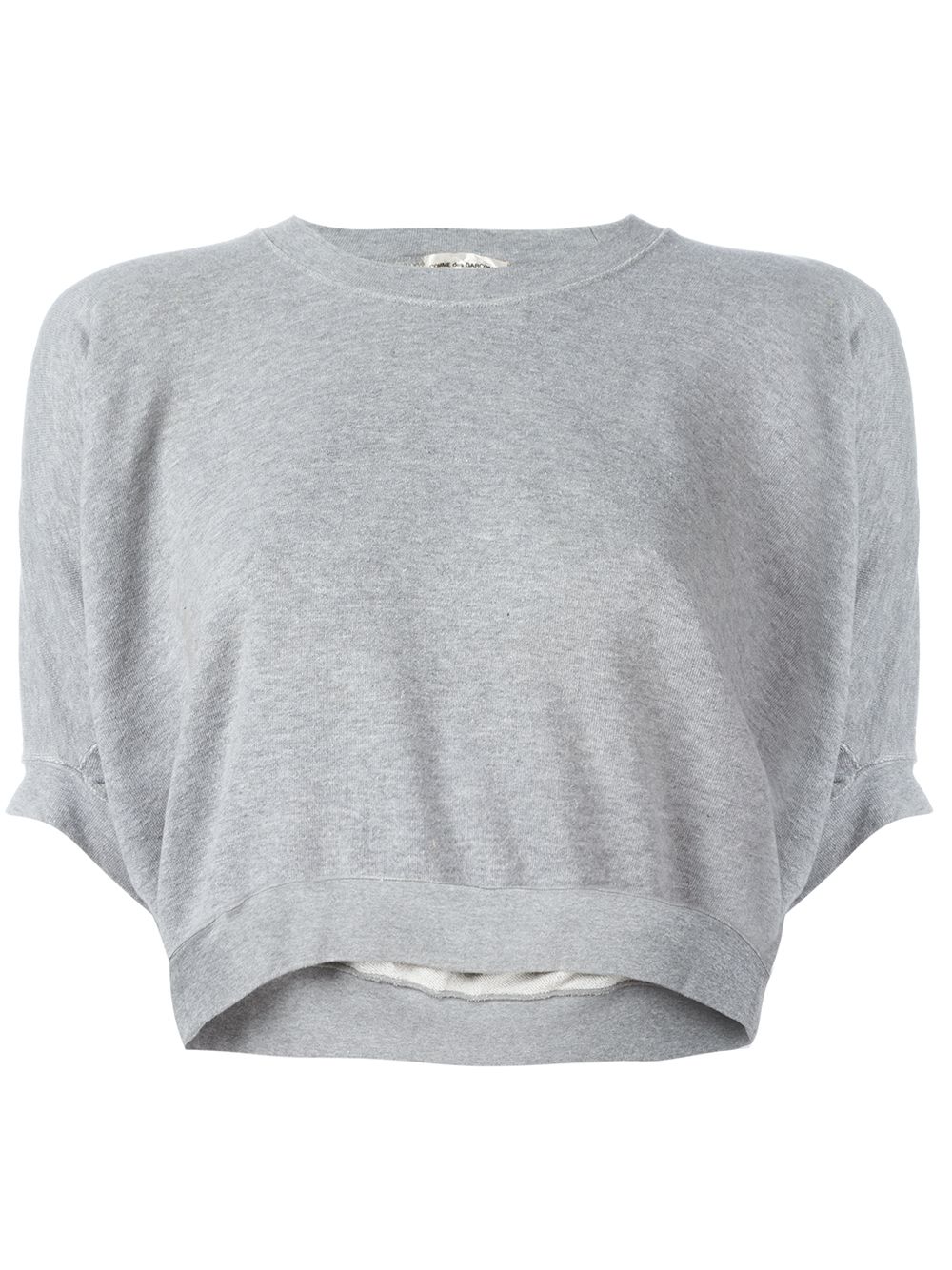 square grey cropped sweatshirt