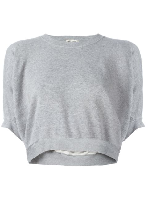 Comme Des Garcons square grey cropped sweatshirt Women