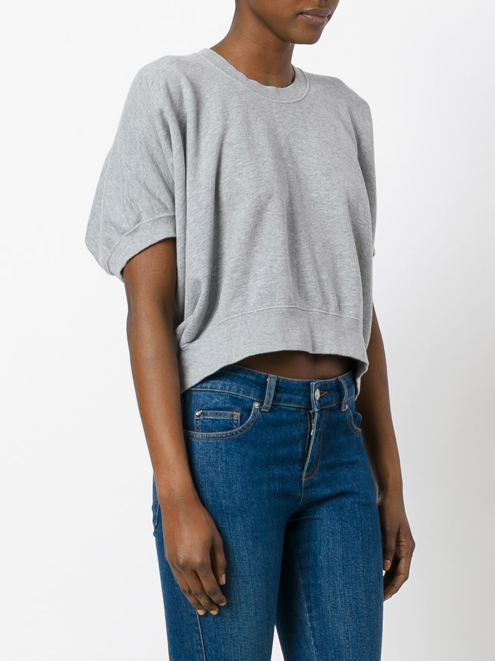 Comme Des Garcons square grey cropped sweatshirt Women