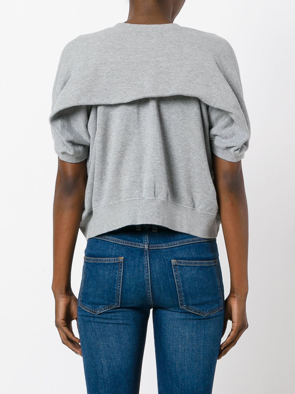 Comme Des Garcons square grey cropped sweatshirt Women