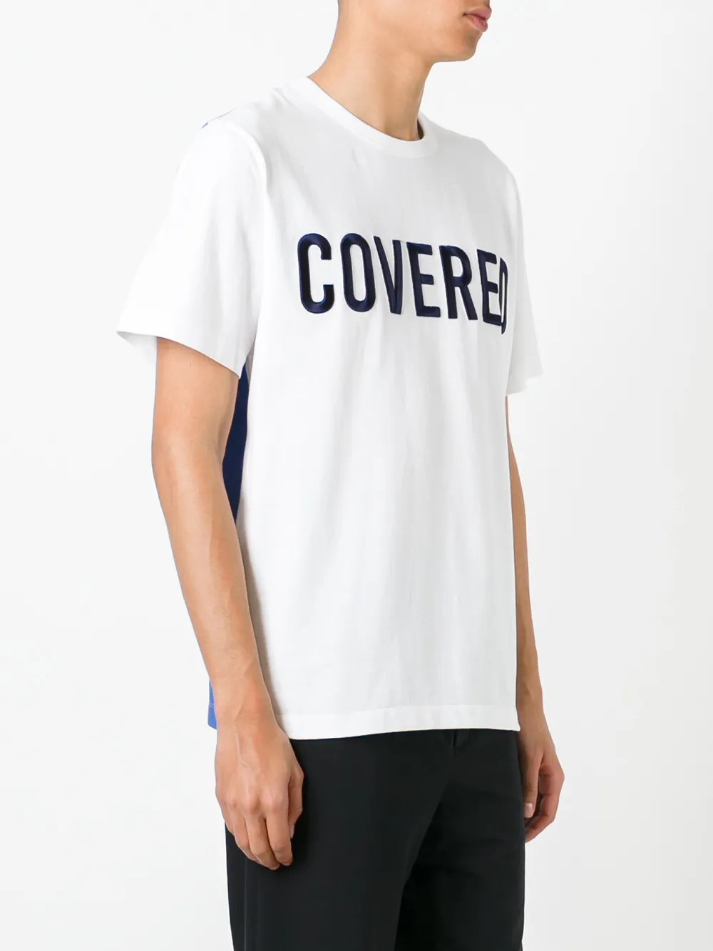 Juun.J covered patch T-shirt Wit