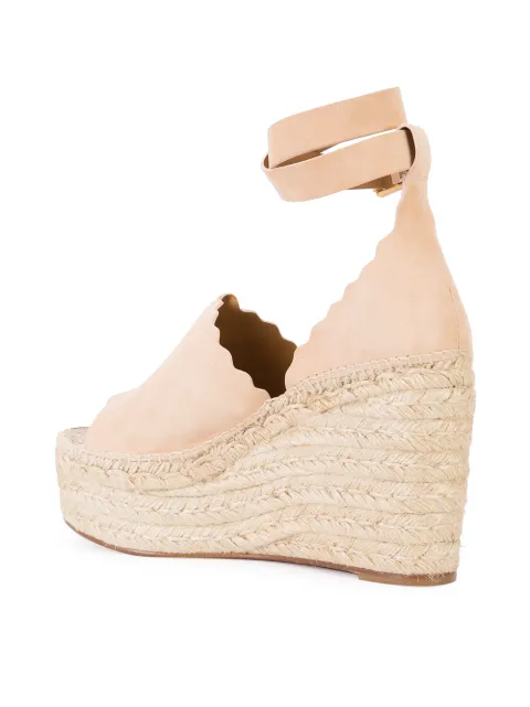 CHLOÉ Lauren Suede Wedge Espadrilles