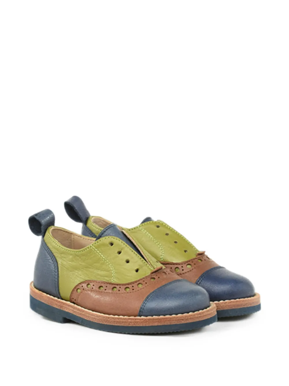 Pèpè two-tone brogues Groen