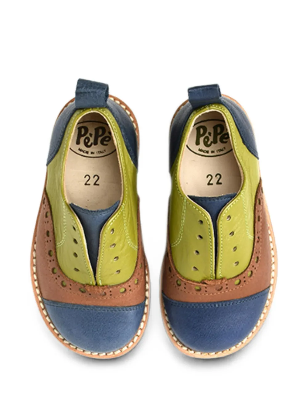 Pèpè two-tone brogues Groen