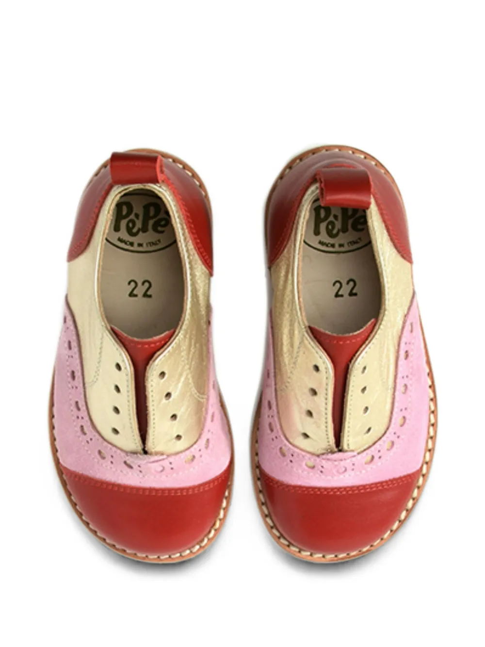 Pèpè two-tone brogues Goud