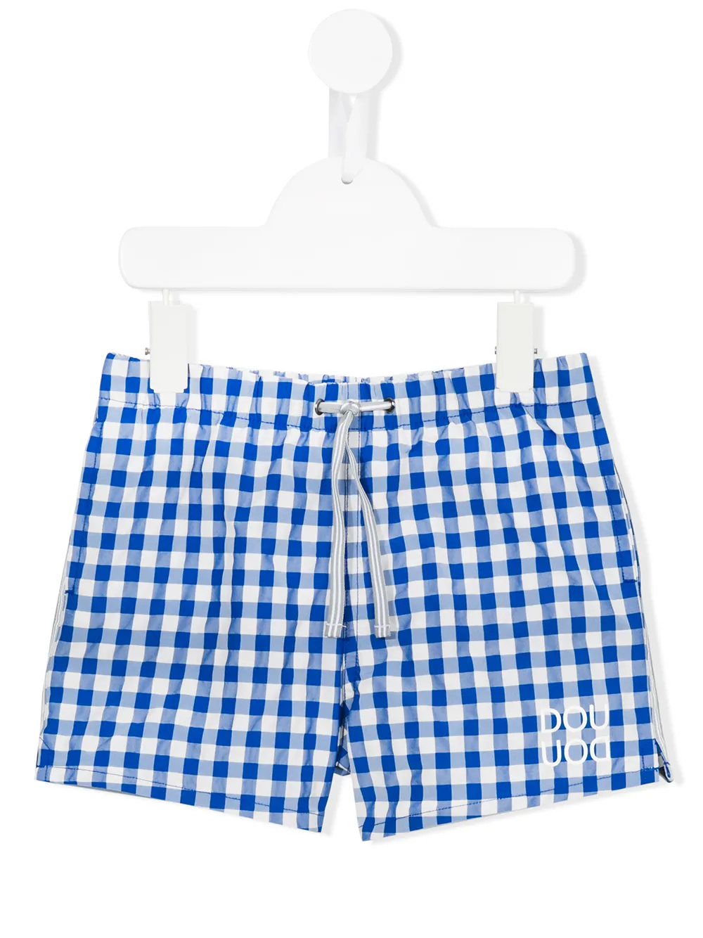 Douuod Kids checked swim shorts | Blue | Image 1