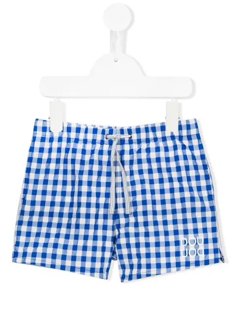 Douuod Kids checked swim shorts