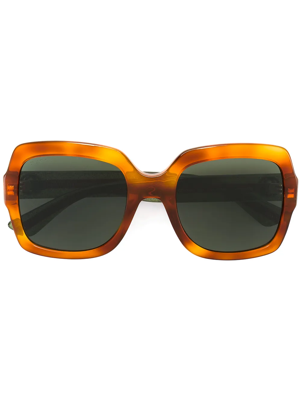 Gucci Eyewear Occhiali da sole oversize squadrati - Marrone