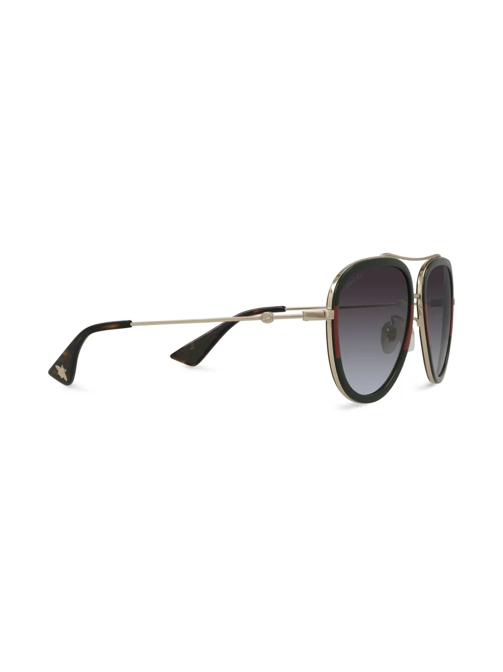 Gucci Eyewear Zonnebril met piloten montuur - Groen
