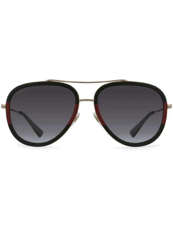 Gucci aviator 57mm sunglasses discount