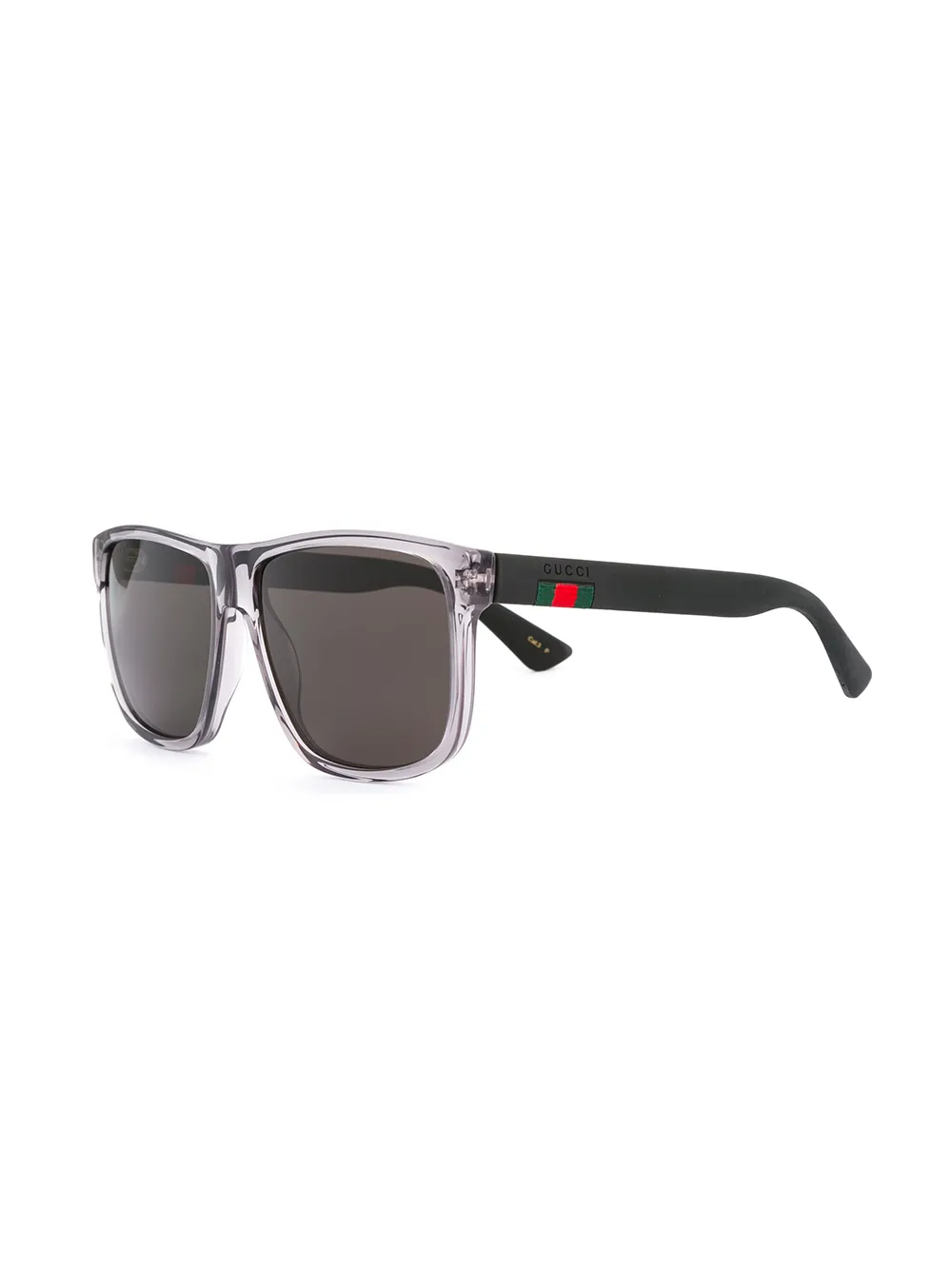 Gucci Eyewear Zonnebril met vierkant montuur Zwart