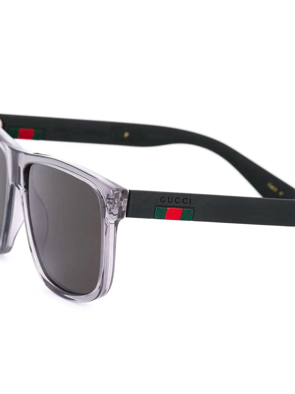 Gucci Eyewear Zonnebril met vierkant montuur Zwart