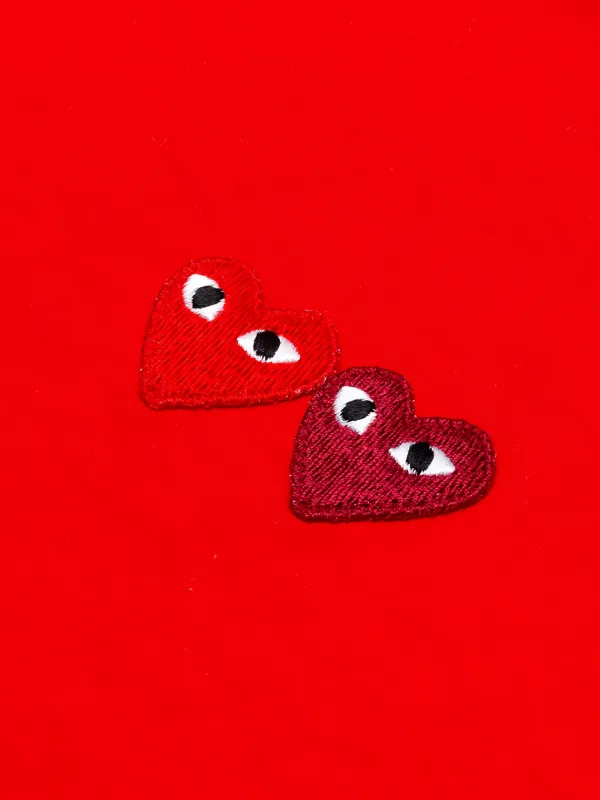 Comme Des Garçons Play embroidered-heart T-shirt | Red | FARFETCH