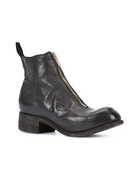 guidi front zip loafers