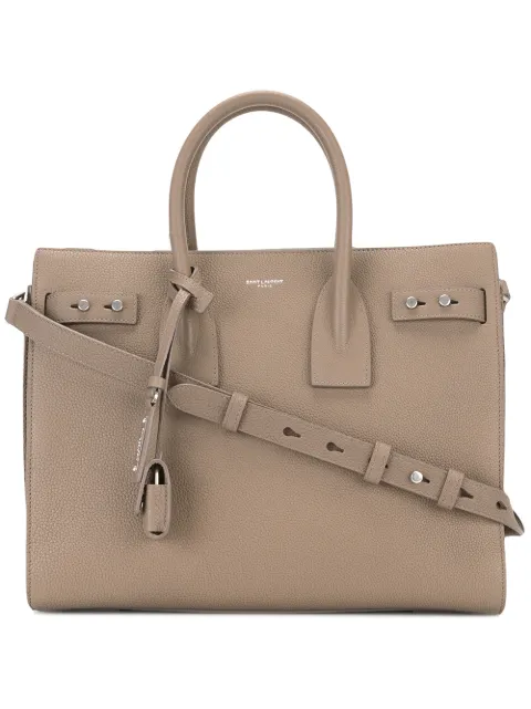 SAINT LAURENT SAINT LAURENT SMALL SAC DE JOUR TOTE - NEUTRALS