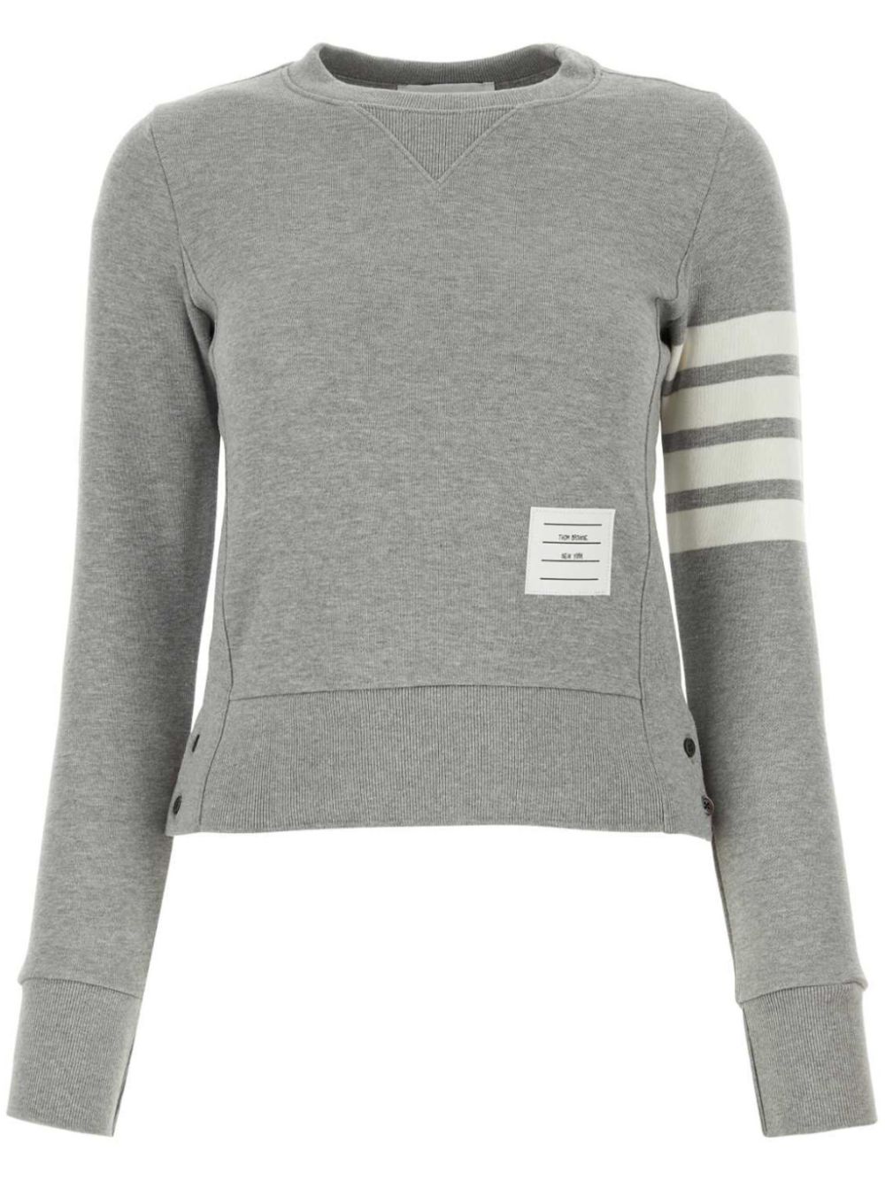 Thom Browne four-bar stripe cotton sweatshirt - Grey