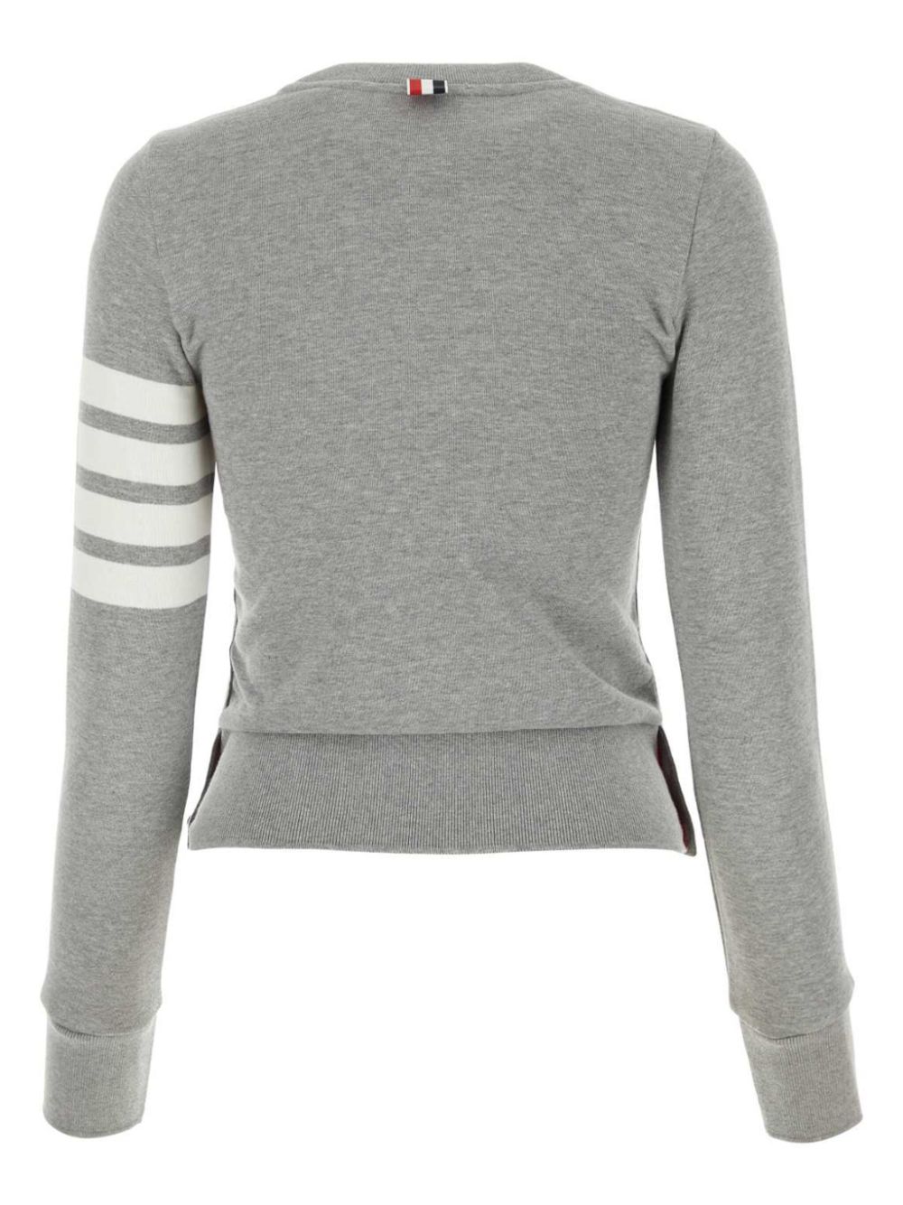 Thom Browne four-bar stripe cotton sweatshirt - Grey