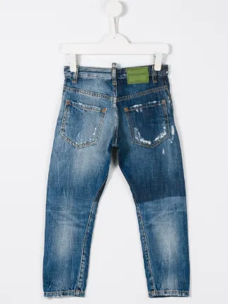 DSQUARED2 Kenny Twist Jeans Destroyed-Look blau