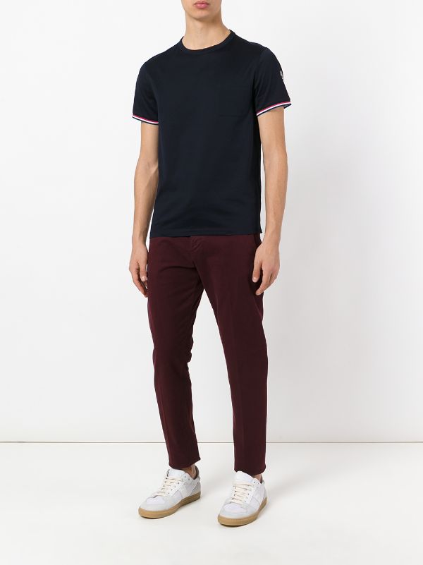Moncler tri-colour striped trim T-shirt 