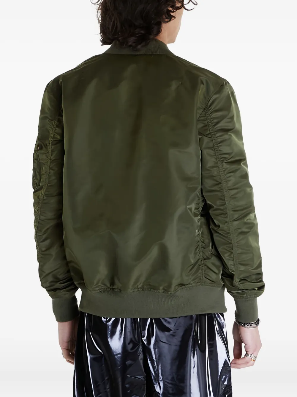  Alpha Industries Zipped Bomber Jacket - Green 
