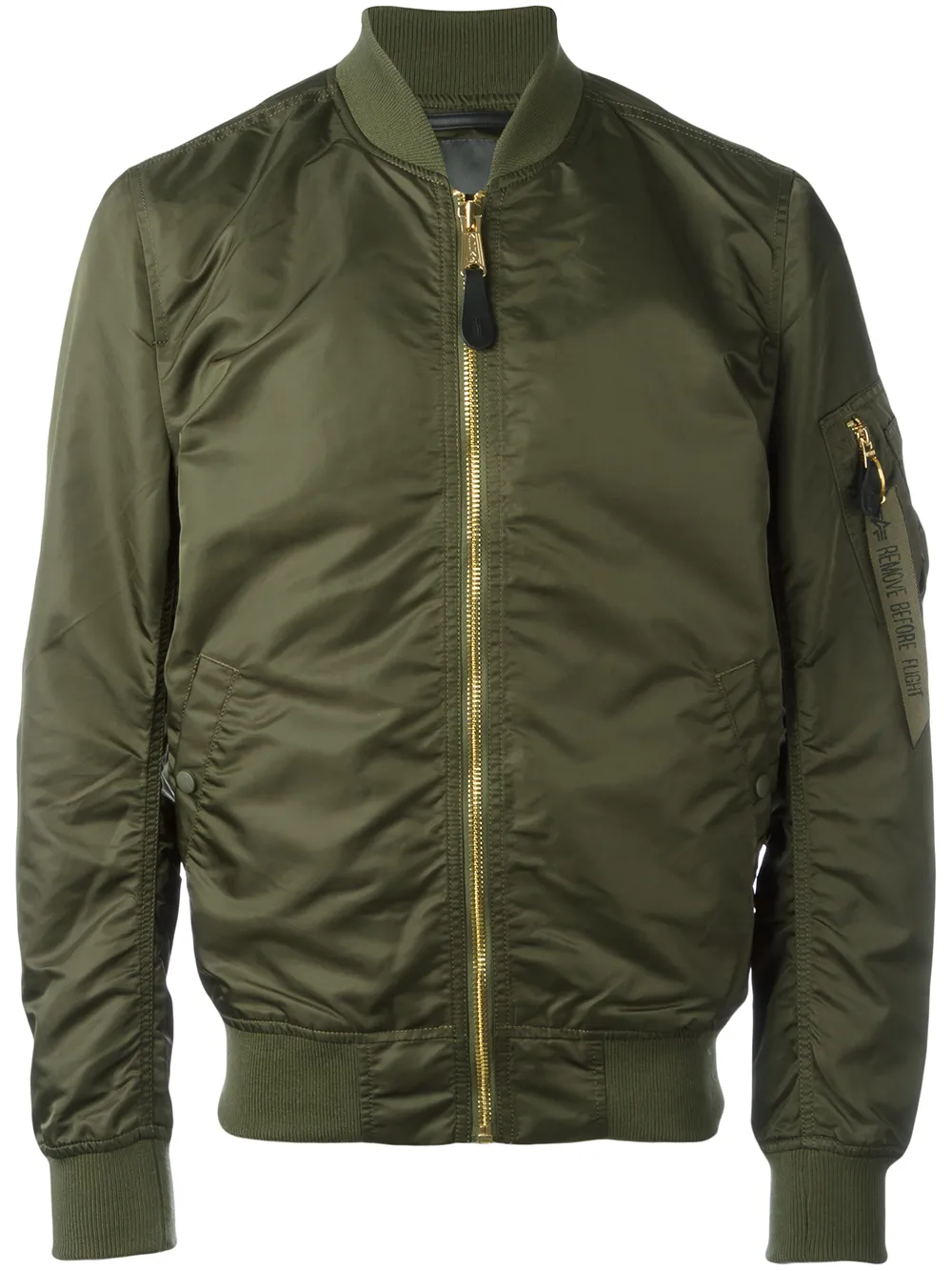 Alpha Industries zipped bomber jacket | Green | Image 1